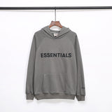 Fog Hoodie Autumn and Winter Double Line ThreeDimensional Adhesive Letter Cotton Terry Hooded Sweater fear of god
