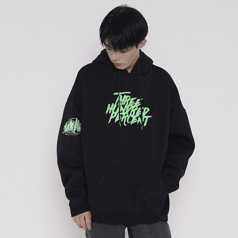 Figure Printed Sweater Men's plus Size Retro Sports Jacket Casual Loose Pullover Top Fleece Lined Sweatshirt Men Thermal Hoodie