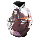 Demon Slayer Hoodie Sweatshirts Anime Casual Pullover Spring and Autumn Fashion Anime Print Hooded Pullover