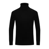 Winter Men's Solid Color Slim Fit Turtleneck Pullover Knitwear Large Size Fashion Trend Casual Bottoming Shirt Men Pullover Sweaters