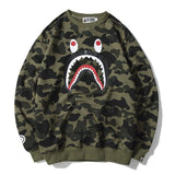 A Ape Print Sweatshirts Loose Hip Hop round Neck Sweater for Men