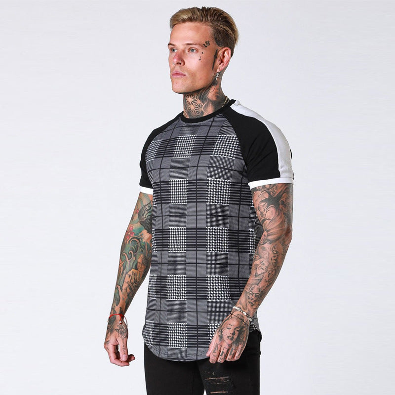 Slim Fit Muscle Gym Men T Shirt Men Rugged Style Workout Tee Tops Fashion Casual Men's T-shirt Crew Neck Short Sleeve Top Sinners Attire T Shirts