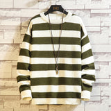 Winter Men's round Neck Striped Pullover Sweater Youth Fashion Trends Casual Bottoming Shirt Men Pullover Sweaters