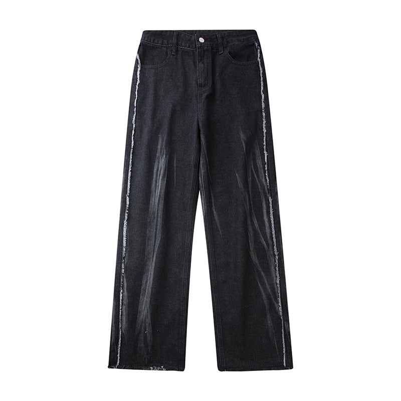 Jeans Men's plus Size Retro Sports Trousers Straight Pants Street Loose Casual Trousers Men Denim Pants