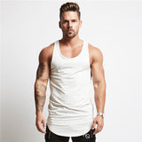 Fitness Mens Sleeveless T-shirt Gym Training Tank Tops & Stringer Vests Solid Color Men's Vest Summer Cotton Leisure Men's Fitness Men's Sportswear