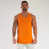 Fitness Mens Sleeveless T-shirt Gym Training Tank Tops & Stringer Vests Solid Color Men's Vest Summer Cotton Leisure Men's Fitness Men's Sportswear