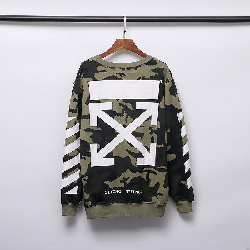 A Ape Print Sweatshirts Autumn and Winter off Camouflage Arrow Men's Sweater