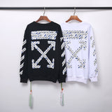 Fog Essential Sweatshirt Hoodie Letter Slash Print Ow Pullover Sweater Spring and Autumn Men's Clothing Bottoming Shirt
