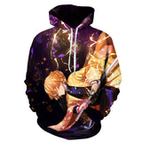 Demon Slayer Hoodie Sweatshirts Anime Casual Pullover Spring and Autumn Fashion Anime Print Hooded Pullover