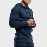 Men's Solid Sports Hooded Pullovers Jogger Fitness Exercise Comfy Cotton Men's Casual Clothes Workout Sportswear Fashion Hoodie Outdoor Men's Clothing
