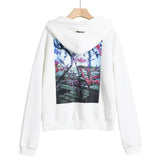Fog Essentials Hoodie Autumn and Winter Floral Photo Print Hoodie Sweater
