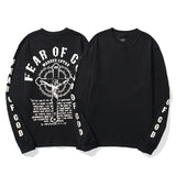 Fog Sweatshirt Essentials Long Sleeve round Neck Sweater Christmas Limited Cross Letter Crew Neck Pullover Long Sleeve
