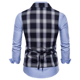 Tuxedo Vests Men Suit Vest Autumn Men's Casual Solid Color Double Breasted Vest Suit
