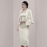 Women Skirt & Blzer Suit Uniform Designs Formal Style Office Lady Bussiness Attire Lapel Business Suit and Dress