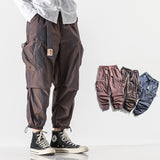 Men's Autumn Non-Ironing Workwear Ankle-Tied Large Size Retro Sports Casual Pants Men Winter Outfit