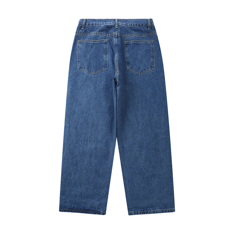 Jeans Men's plus Size Retro Sports Trousers Loose Straight Trousers Men's Men Denim Pants