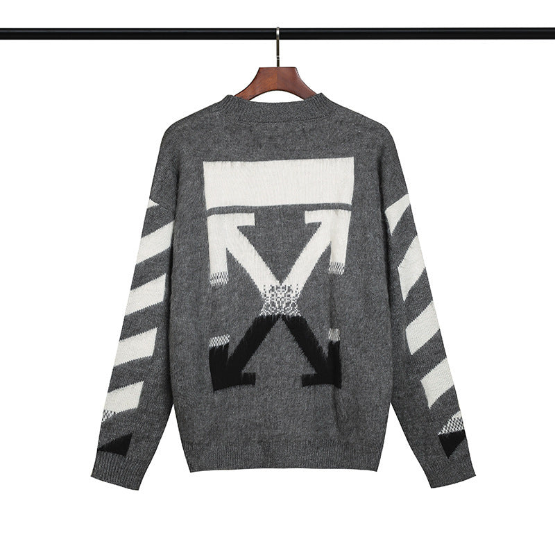 Autumn And Winter Men'S And Women'S Loose Ow Knitted Sweater Large Size Casual Men'S Clothing Owt