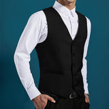 Tuxedo Vests Fall Slim Fit Suit Vest Men Gentleman Suit Vest Vest Business Leisure Professional Formal Wear