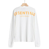 Fog Essentials Long Sleeve round Neck Sweatshirt Og Essentials Gold Letter Long Sleeve T-shirt