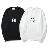 Fog Sweatshirt Essentials Long Sleeve round Neck Sweater Long Sleeve 'Fg' Tee FG Jerry Same Long Sleeve