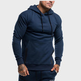 Men's Solid Sports Hooded Pullovers Jogger Fitness Exercise Comfy Cotton Men's Casual Clothes Workout Sportswear Fashion Hoodie Outdoor Men's Clothing