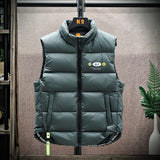 Men's Vest Casual Sleeveless Jacket Men Jacket down Vest Man Thickened