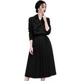 Women Skirt & Blazer Suit Uniform Designs Formal Style Office Lady Bussiness Attire British Style Suit Pleated Skirt Two-Piece Suit