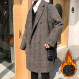 Fall Winter Men Windbreaker Loose plus Size Vintage Top Casual Coat Trench Coat Men Trench Coat
