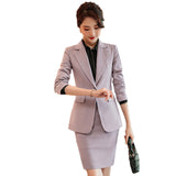 Women Pants Suit Uniform Designs Formal Style Office Lady Bussiness Attire Pink Fall Winter Fashion Business Wear