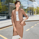 Women Pants Suit Uniform Designs Formal Style Office Lady Bussiness Attire Plaid Suit Formal Wear