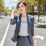 Women Pants Suit Uniform Designs Formal Style Office Lady Bussiness Attire Plaid Suit Formal Wear
