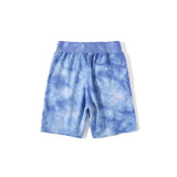 A Ape Print Shorts Summer Classic Tie-Dye Men's and Women's Casual Shorts Middle Pants