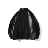 A Ape Print Coat Spring and Autumn Fashion Brand Leather Jacket Youth Fashion Leather Jacket