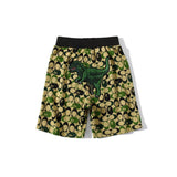 A Ape Print Shorts Shark Head Little Dinosaur Camouflage Casual Shorts Fifth Pants Middle Pants