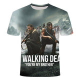 The Walking Dead Clothes Summer Printed Large Size Short Sleeve T-shirt Men's round Collar Short-Sleeve T-shirt