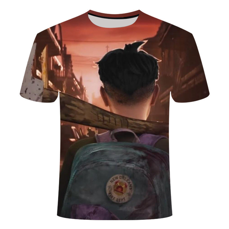 The Walking Dead Clothes 3D Printed T-shirt Men's Sports Casual Short Sleeve