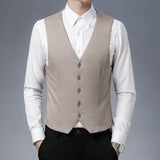 Mens Dress Vests Business Waistcoat Small Suit Vest Man Spring and Autumn Casual plus Size Coat