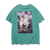Fog T shirt Spring/Summer Plant Running Print round Neck Pullover Men's and Women's Short Sleeve Tshirt fear of god