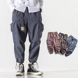 Men's Autumn Non-Ironing Workwear Ankle-Tied Large Size Retro Sports Casual Pants Men Winter Outfit