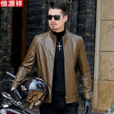 Leather Autumn Clothing Coat Middle-Aged Men's Autumn and Winter Leather Casual Men's Clothing Men Pu Jacket