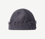 Mens Beanies Autumn and Winter Ripped Knitted Woolen Cap Female Beanie Hat Male
