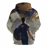 Captain America Hoodie 3D Printed Sweater Men's Loose plus Size