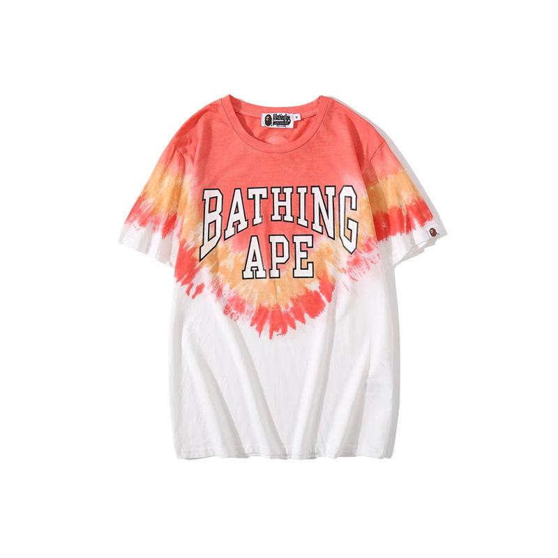 A Ape Print T Shirt Ape Head Tie-Dye T-shirt Short Sleeve