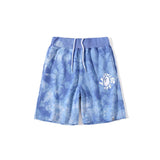 A Ape Print Shorts Summer Classic Tie-Dye Men's and Women's Casual Shorts Middle Pants