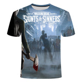 The Walking Dead Clothes 3D Printed T-shirt Men's Sports Casual Short Sleeve