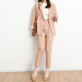 Women Pants Suit Uniform Designs Formal Style Office Lady Bussiness Attire Autumn Small Suit Casual Fashion Two-Piece Suit Women
