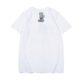 Anime Tshirts Aesthetic Men's Shirt Cartoon Cartoon Characters Printed Cotton round Neck Pullover plus Size Loose Short Sleeve T-shirt