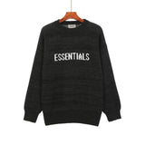 Fog Essentials Sweater Sweater Autumn and Winter Double Line Knitted Crew Neck Pullover Sweater