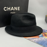 Fedora Hat Wool Felt Top Hat Men Vintage British Gentleman Jazz Top Hat