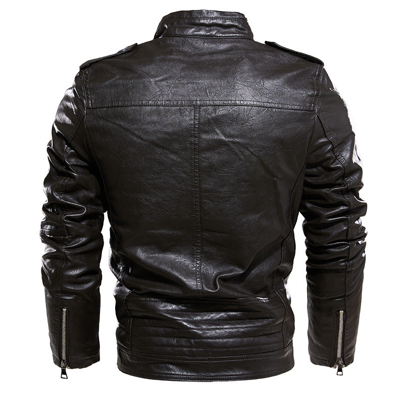 1970 East West Leather Jacket Men's Leather Coat Motorcycle Leather Coat Multi-Zip Leather Coat